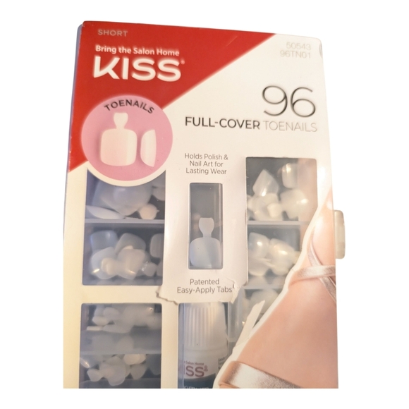 NIB KISS 96 Full-Cover Short Toenails Kit - Picture 1 of 4